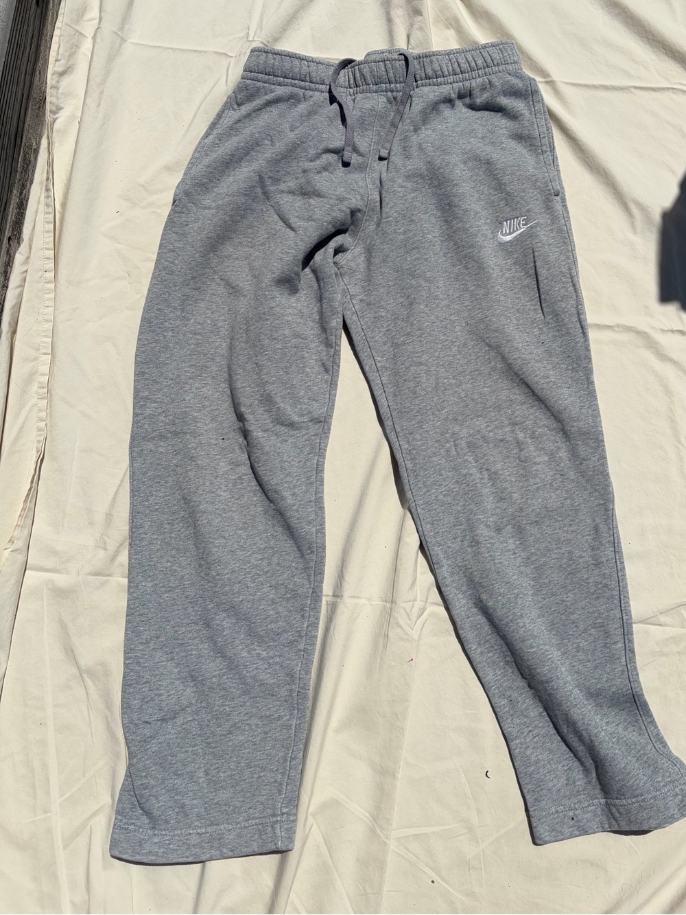 Nike Gray Women's Fleece Joggers with Drawstring